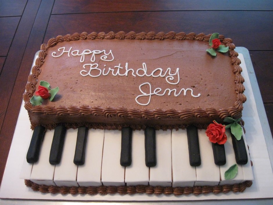 Торт в виде фортепиано