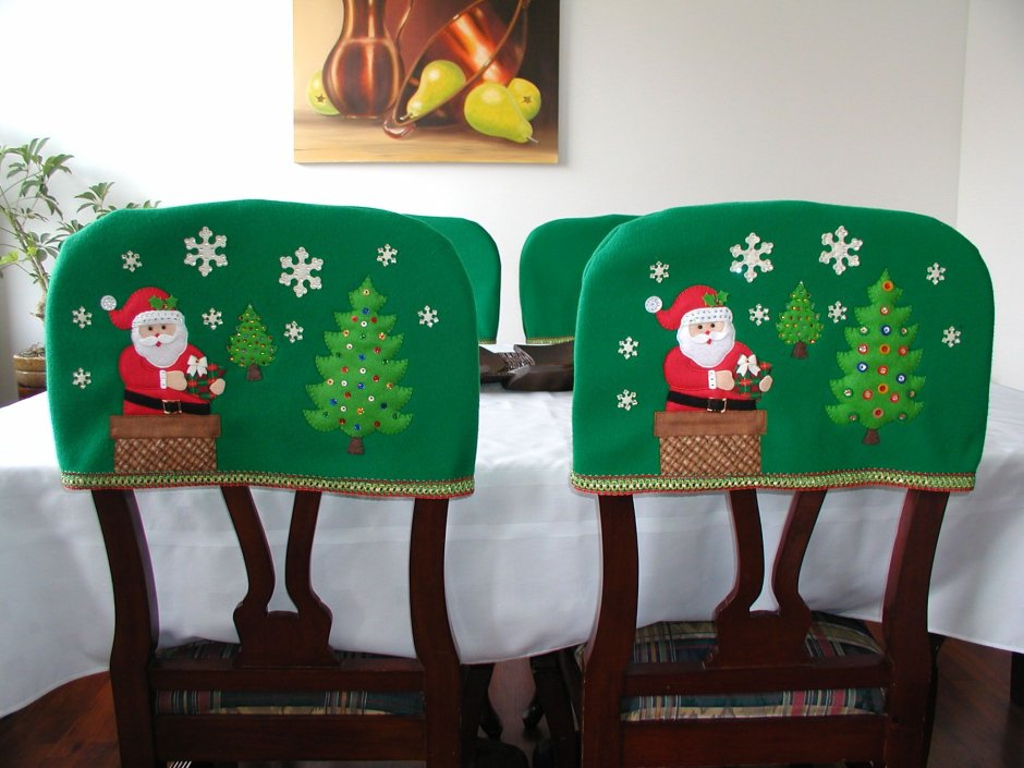 Украшение стульев на новый год в детском саду
