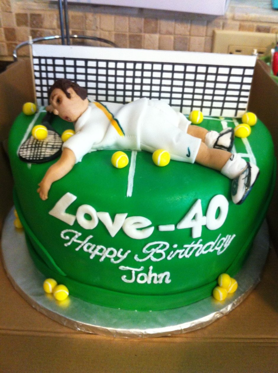 Торт на день рождения теннис