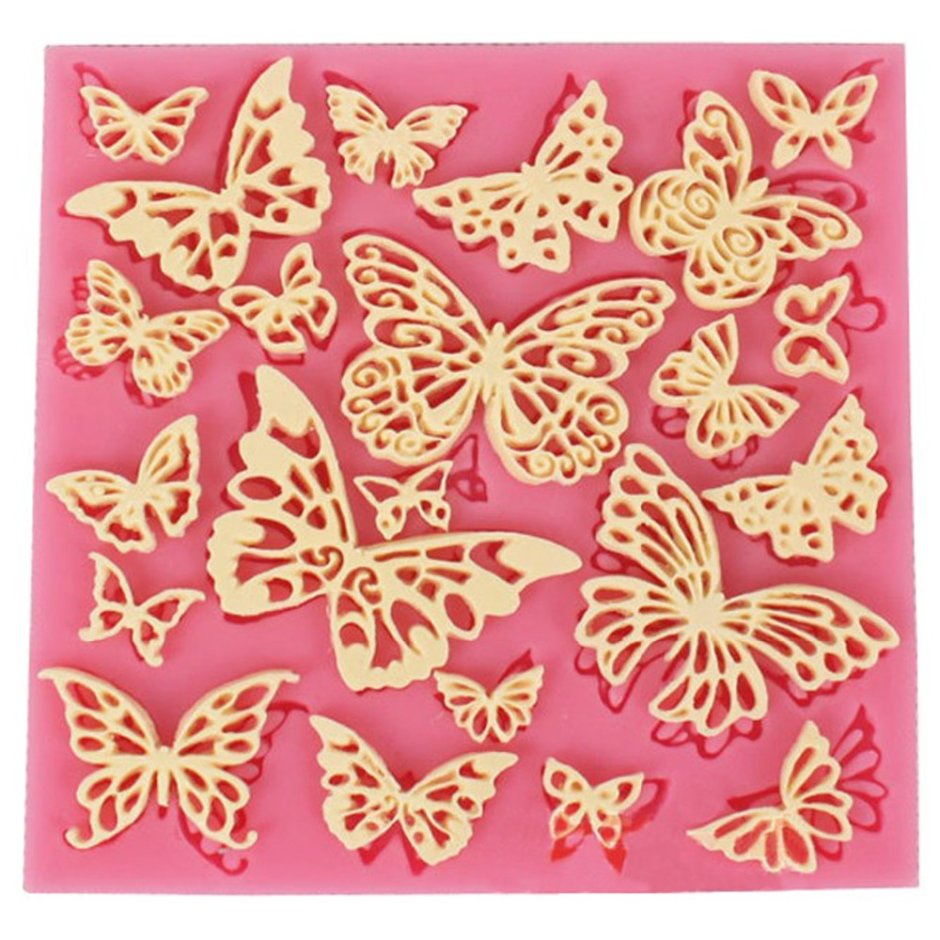 Бабочки из айсинга для украшения торта