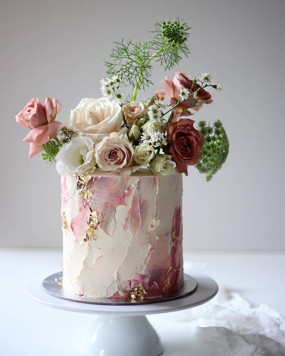 Торт короб с цветами