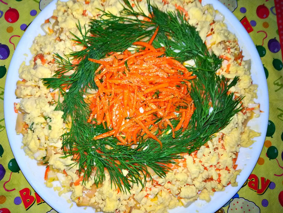 Салат Изабелла с корейской морковью