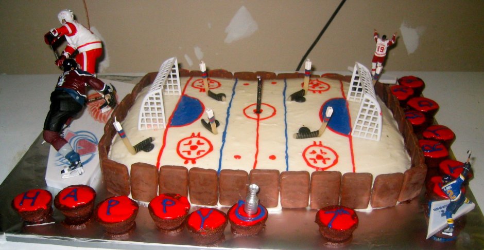 Что написать на пироге про хоккей
