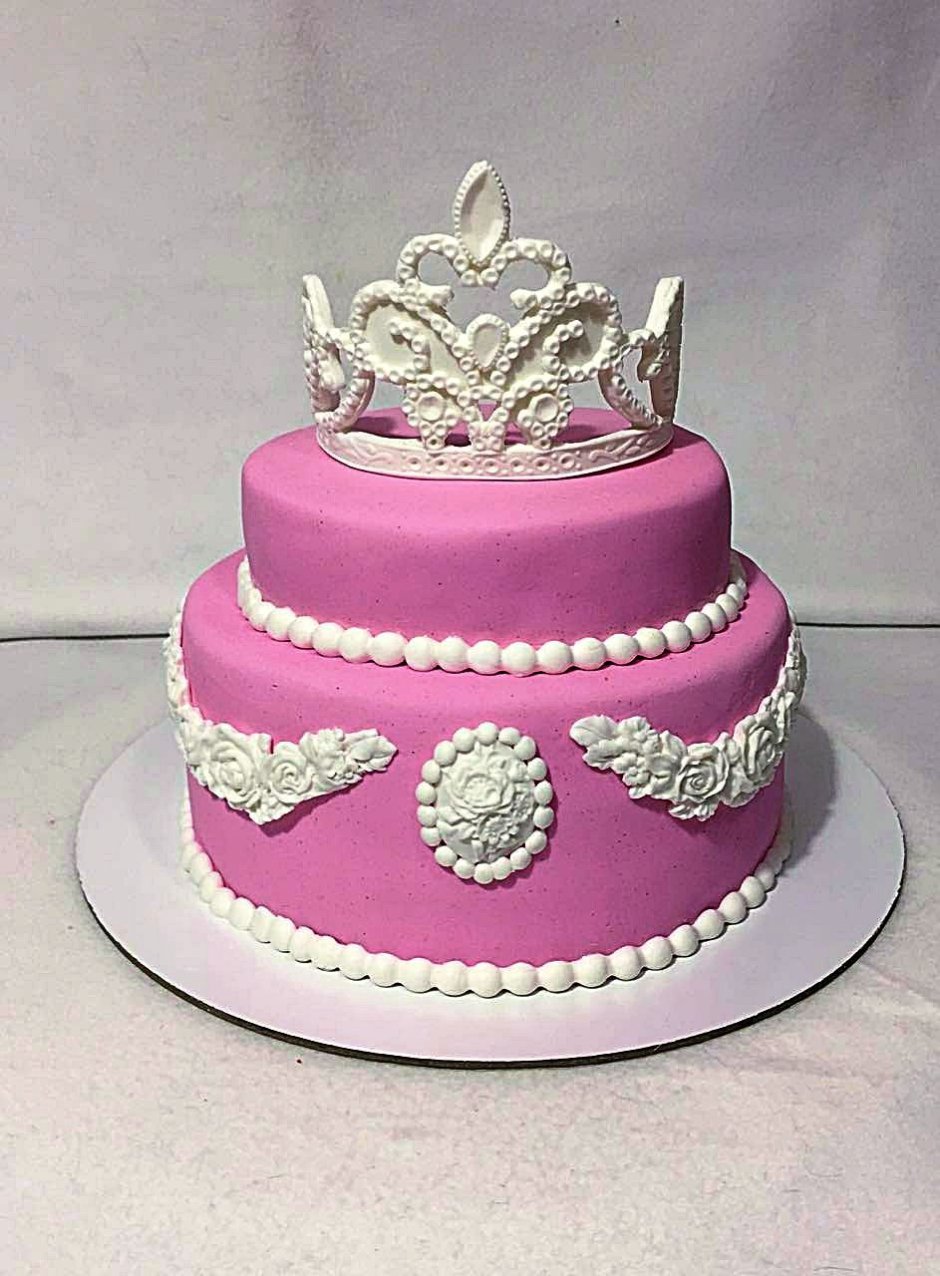 Торт с короной для девочки 8 лет