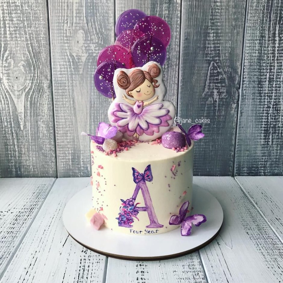 Тортик фиолетовый для девочки