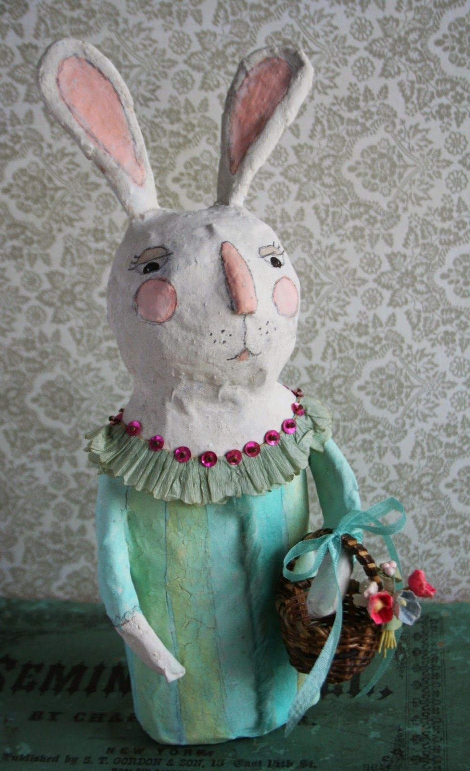 Карнавальная маска кролик заяц папье маше