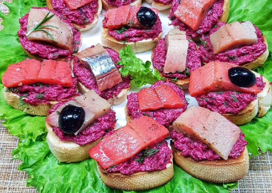 Красивые бутерброды на праздничный стол