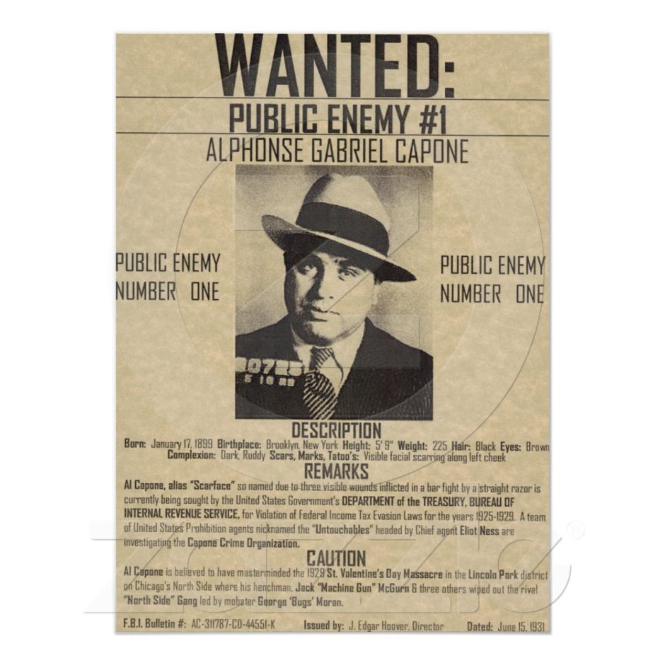 Аль Капоне wanted
