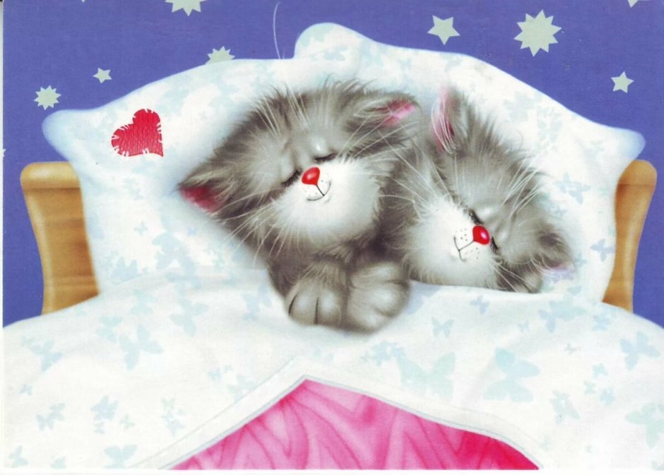 Кот в кровати иллюстрация
