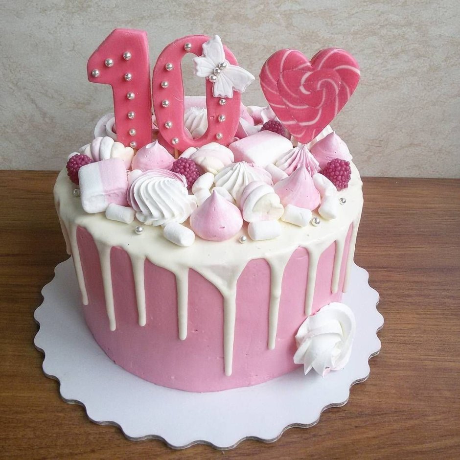 Тортики на день рождения для девочек 10 лет