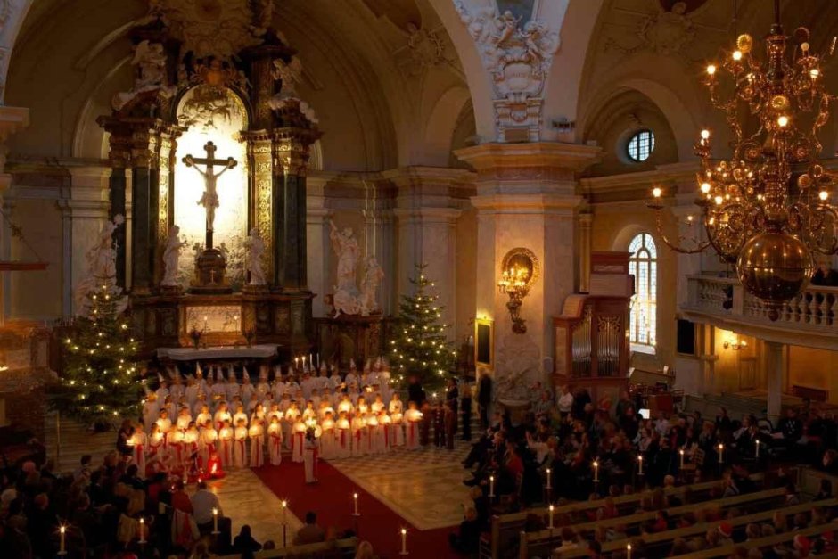 Церковный хор в Рождество Англии