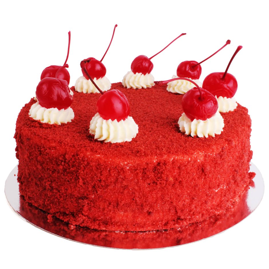 Торт красный шар