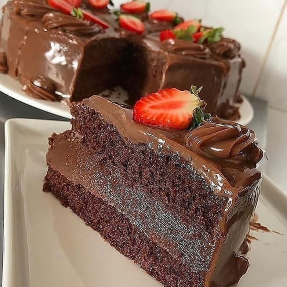 Шоколадный торт с эскимо