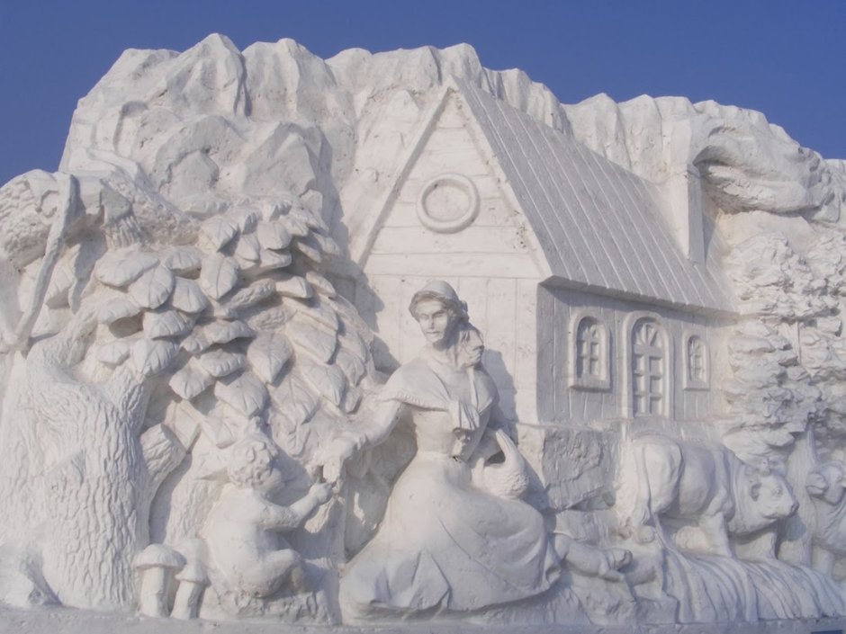 Снежный городок скульптура
