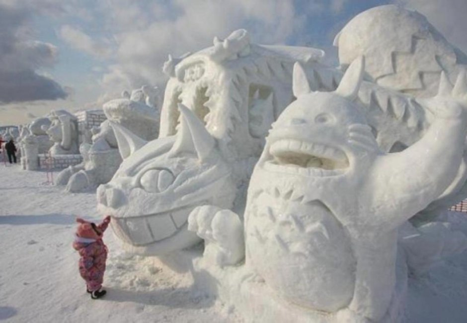 Остров Хоккайдо снежный фестиваль