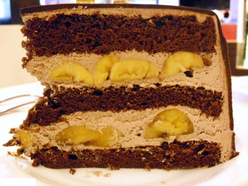 Торт банан карамель