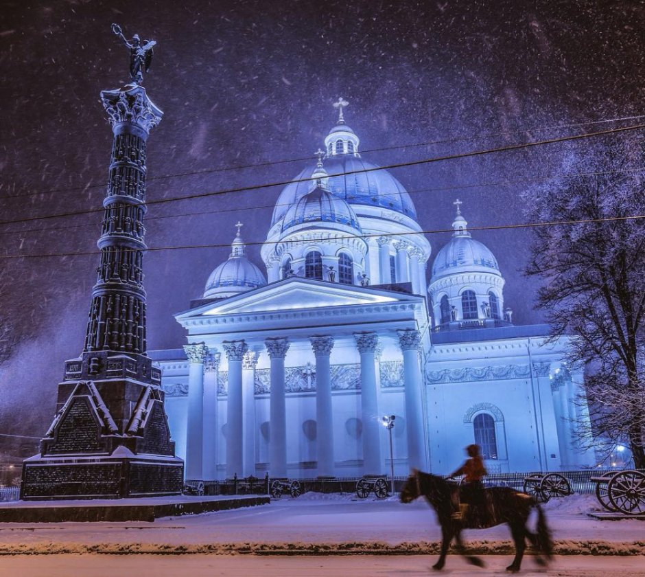 Троицкий собор zima Санкт-Петербург