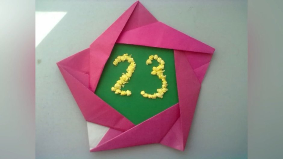 Оригами к 23 февраля для детей 5-6