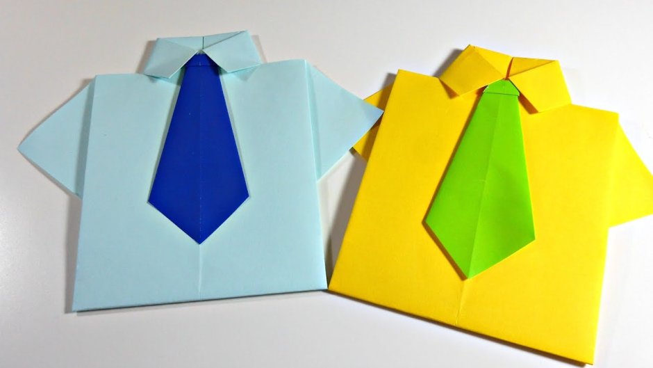 Украшение праздничного стола в технике оригами рубашка