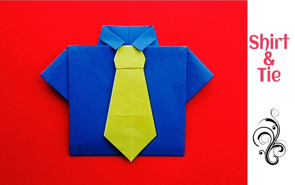 Рубашка оригами с галстуком