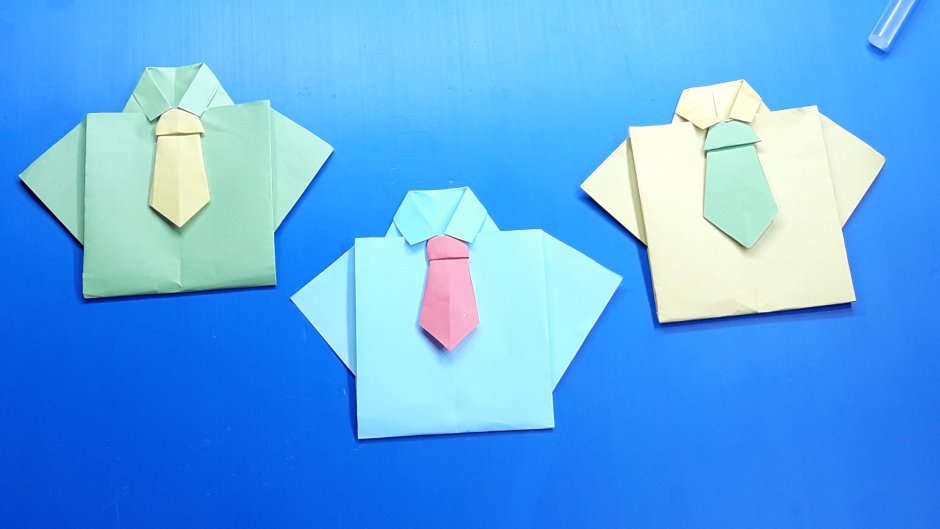 Оригами футболка из бумаги