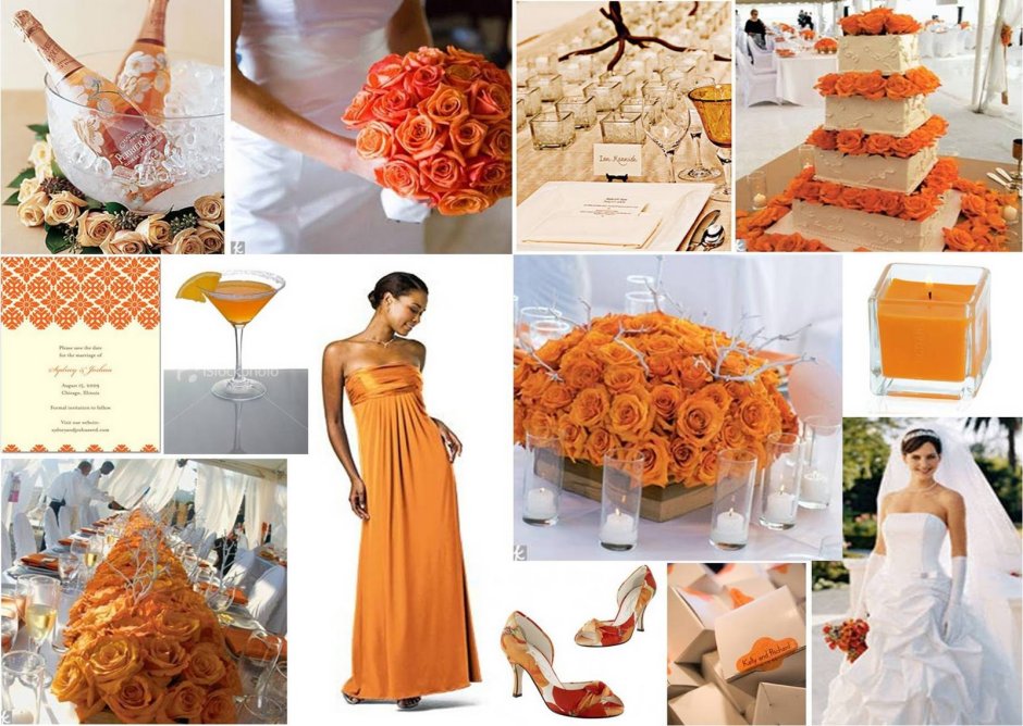 Цвет свадьбы оранжевый в 2021