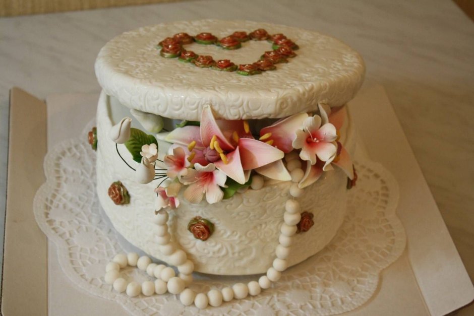 Свадебный торт шкатулка