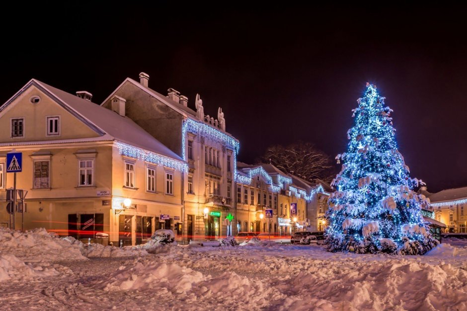 Загреб Хорватия зима