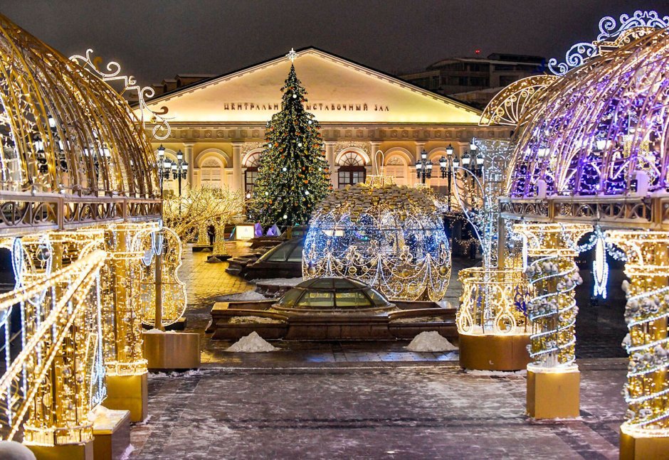 Манежная площадь Санкт-Петербург зимой
