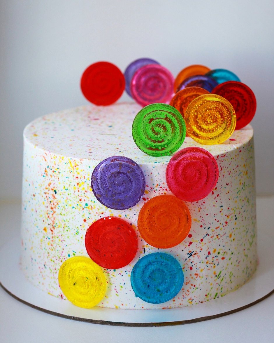 Цветная карамель для украшения торта