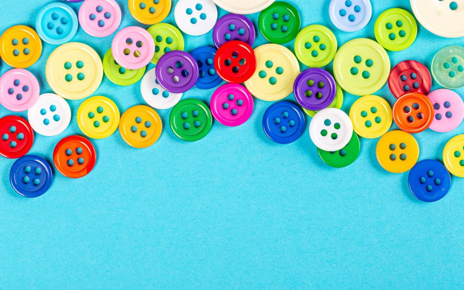 Круглые цветные пуговицы для детей