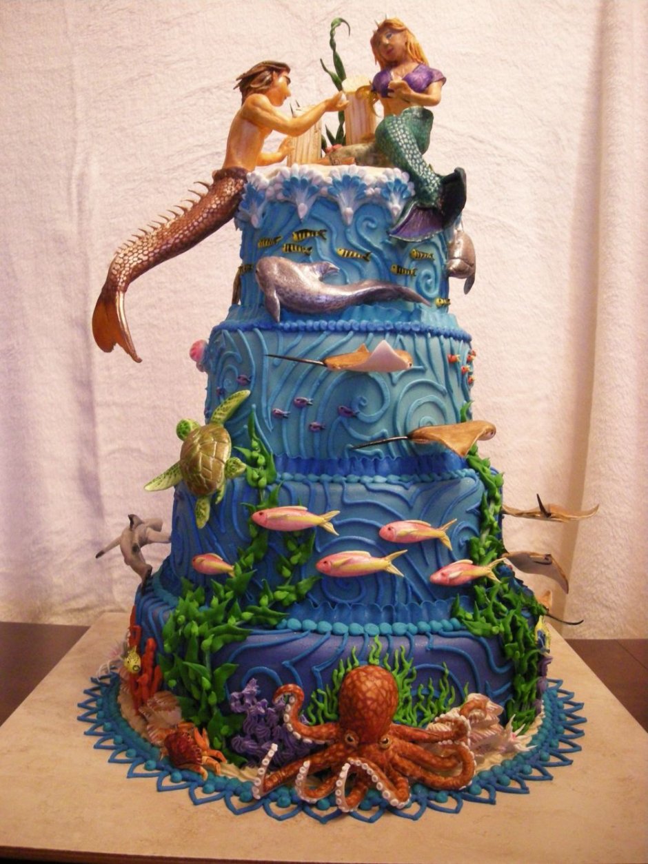 Торт для пловца на день рождения