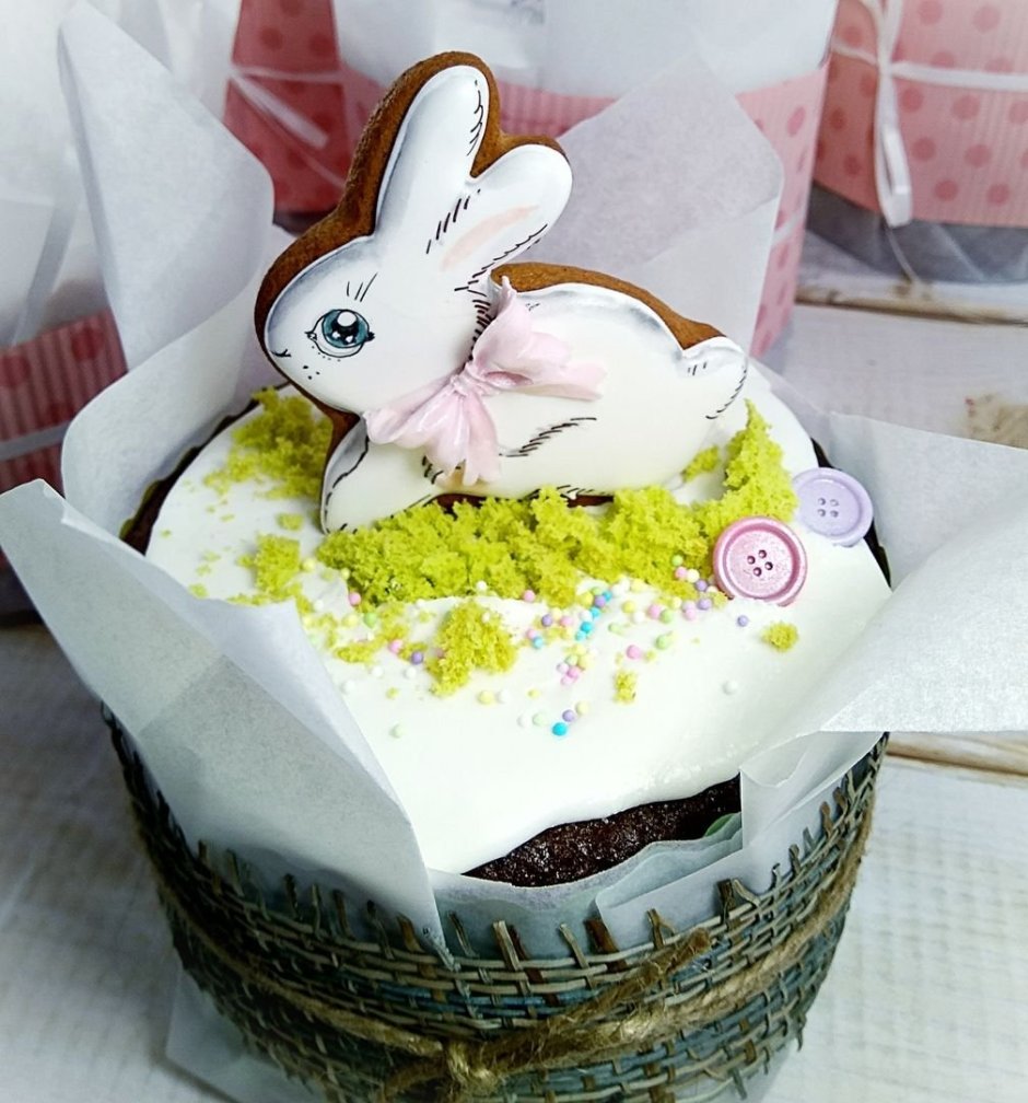 Новогодний торт с кроликом