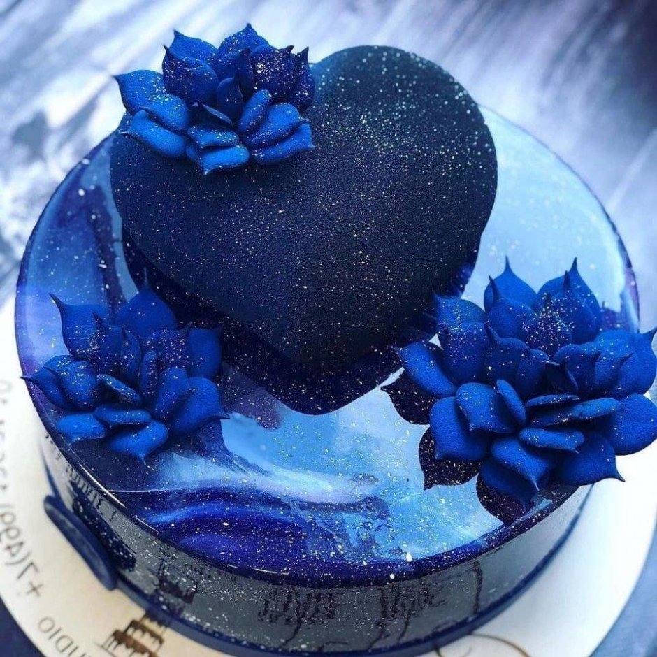 Торт синий велюр