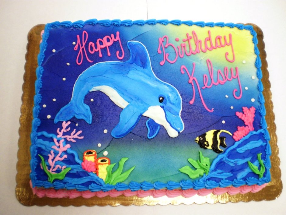 Торты с дельфинами на день рождения
