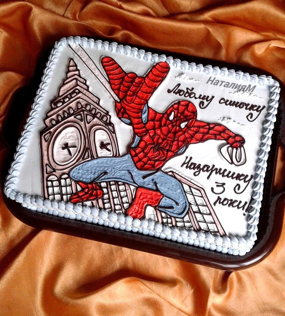 Торт человек паук БЗК