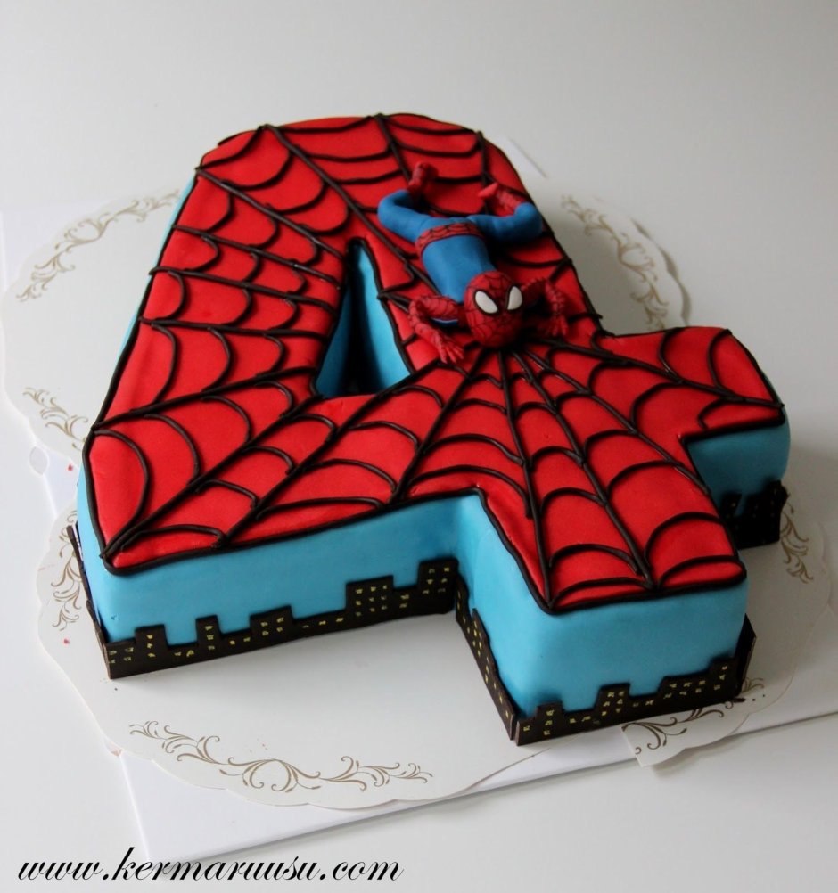 Торт с человеком пауком для мальчика 4