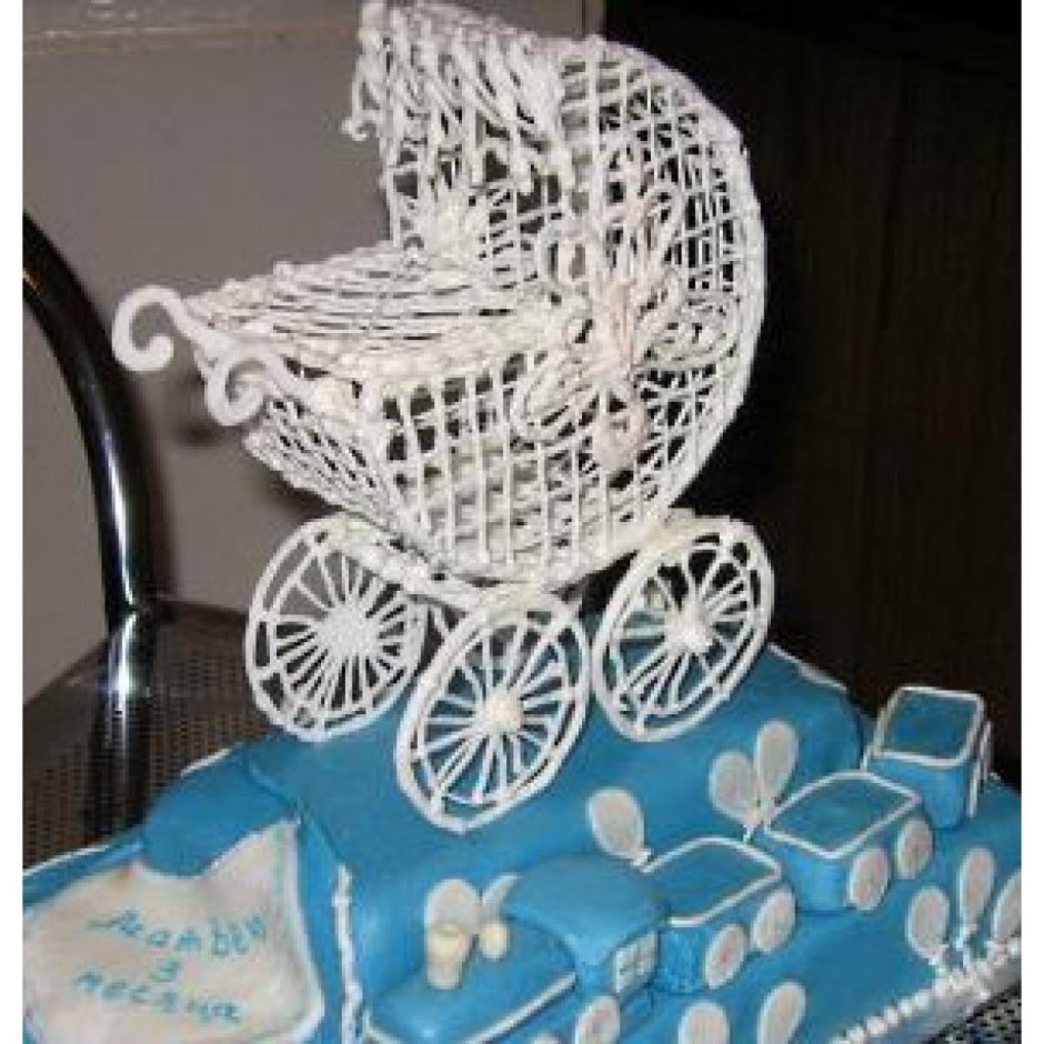 Скрапбукинг коляска для новорожденного