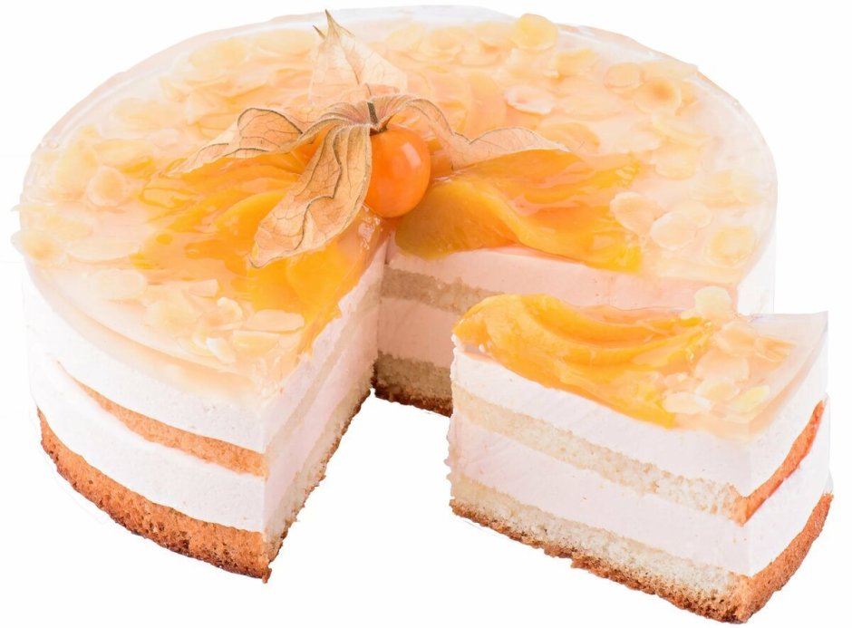 Торт йогуртовый с персиком