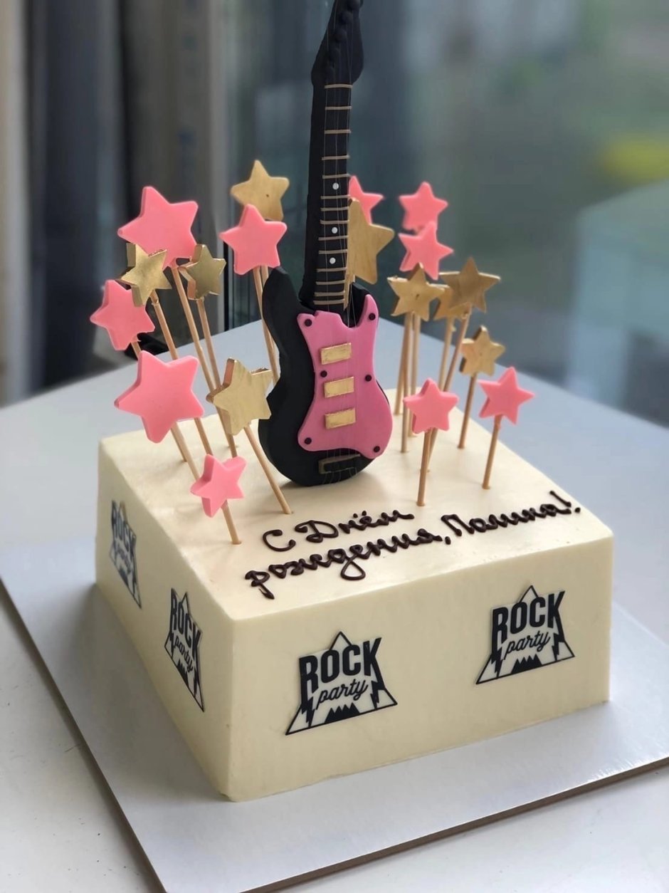 Торт в рокерском стиле