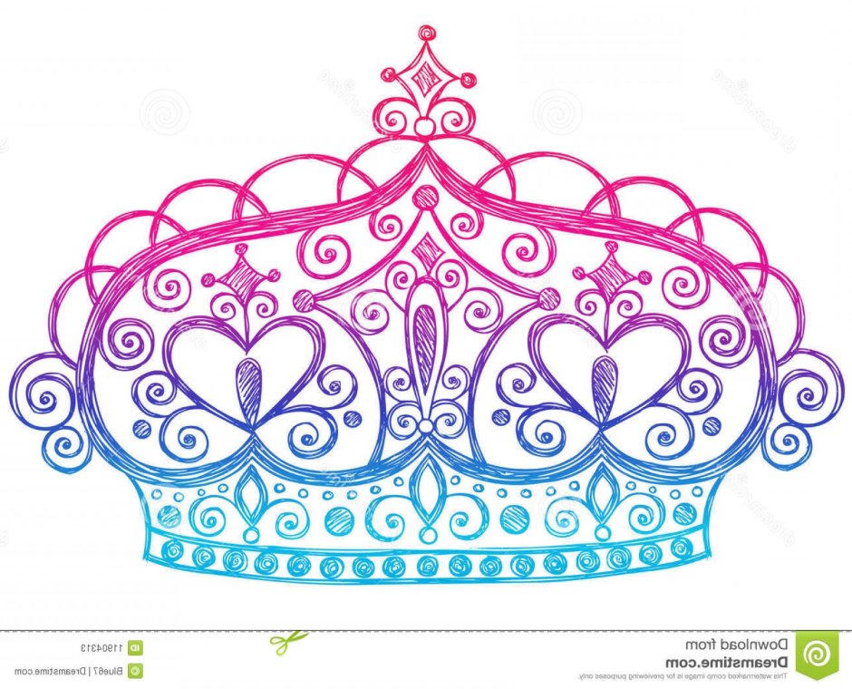 Корона принцессы схематично