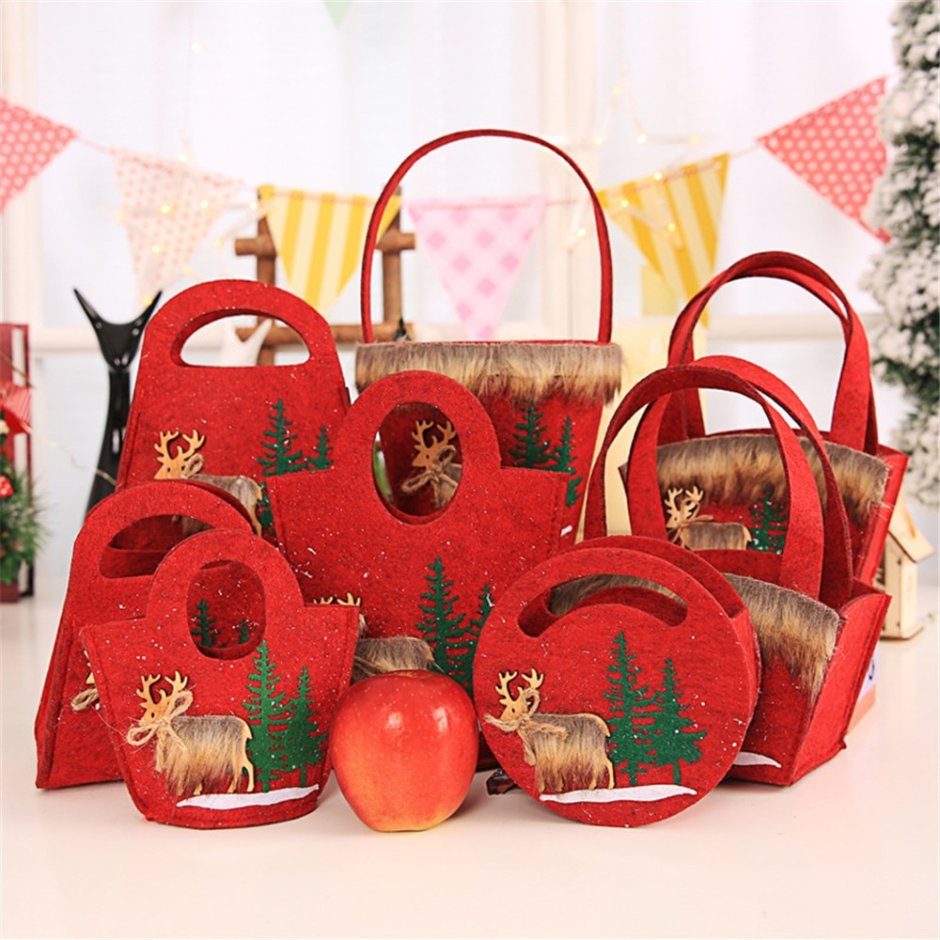 Новогодние сумки для подарков для детей