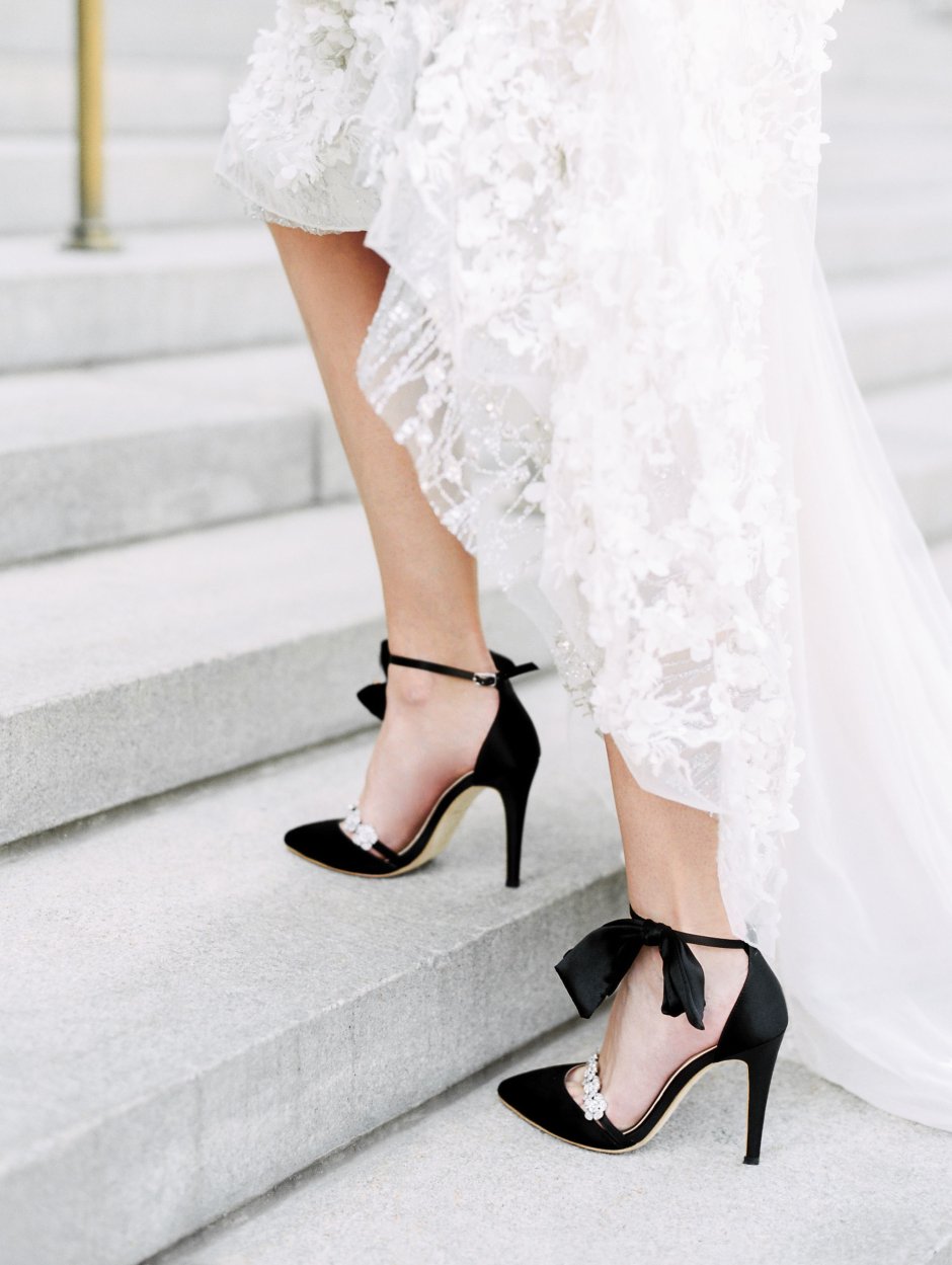 Черные туфли на свадьбу невесте