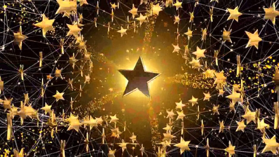 Баннер с золотыми звездами