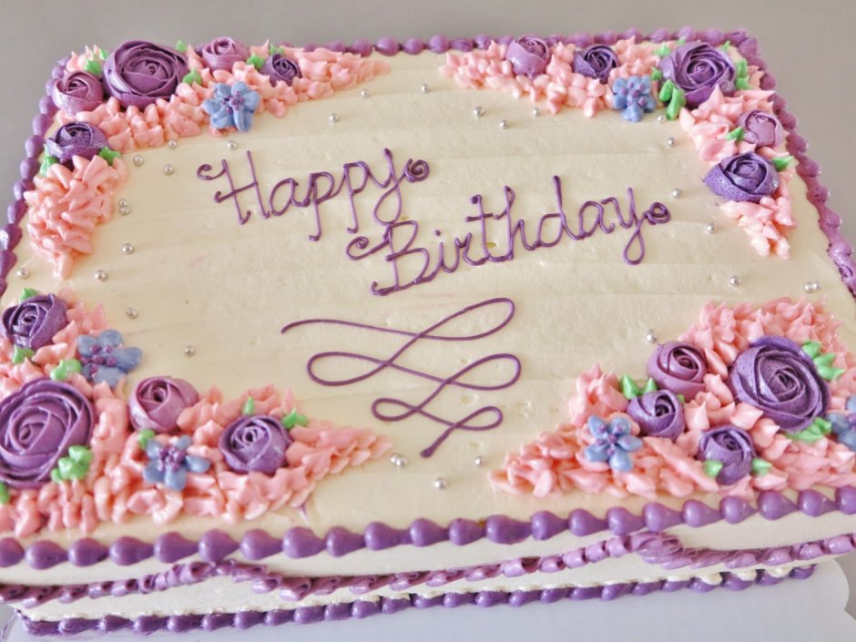 Прямоугольный торт на день рождения