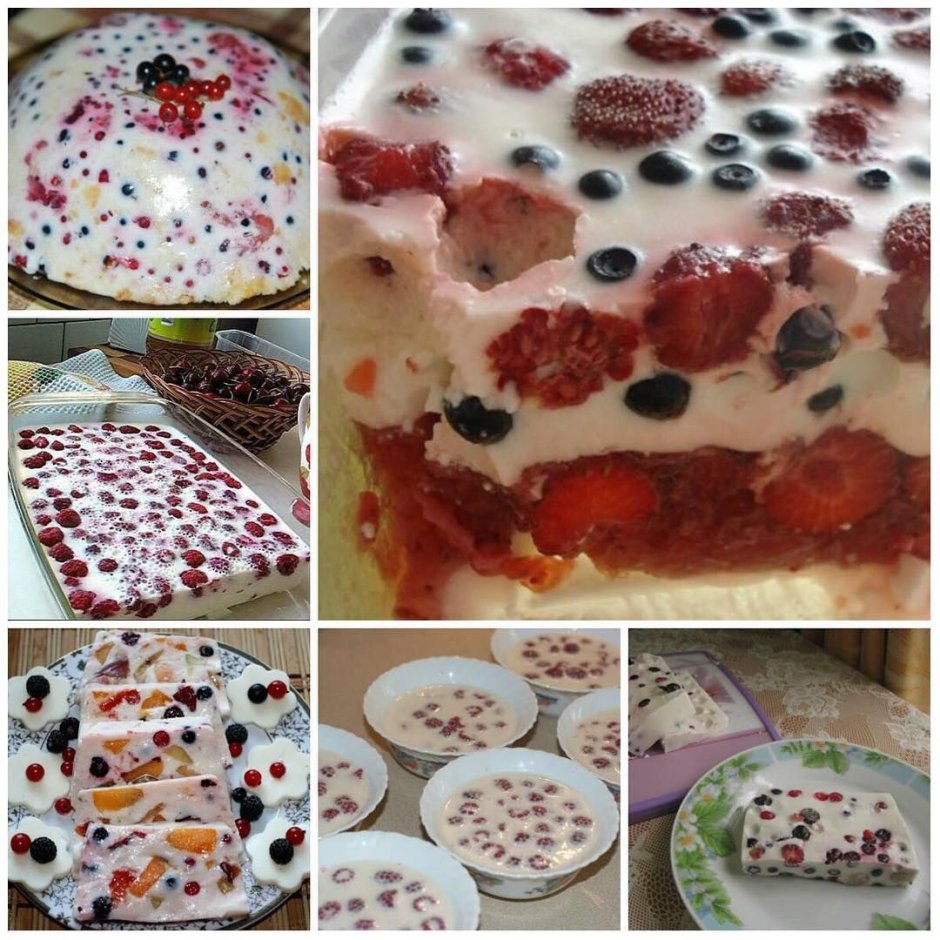 Йогуртовый десерт с ягодами