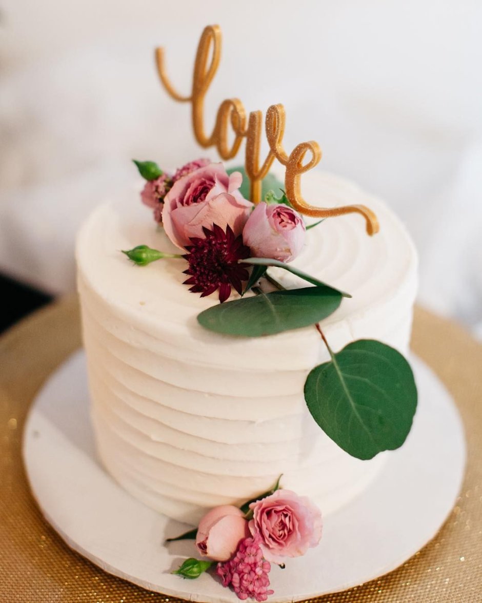 Свадебный торт в стиле Минимализм одноярусный