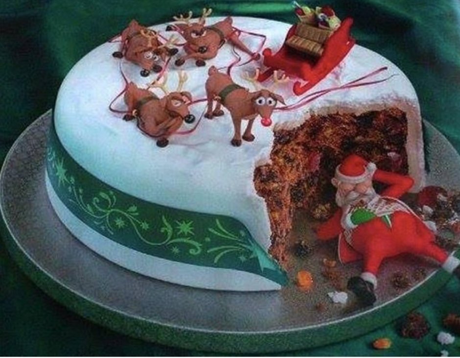 Смешной новогодний торт