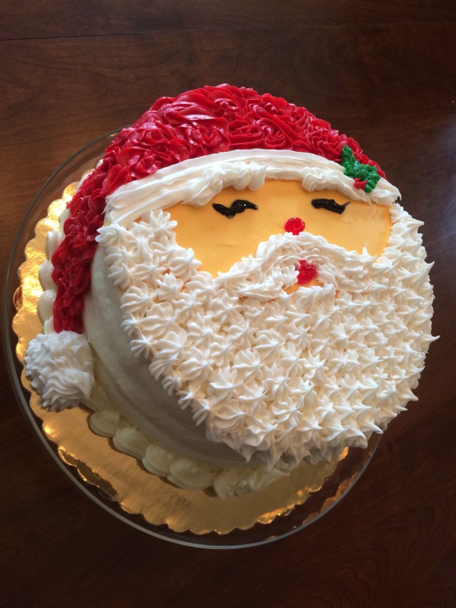 Тортики в виде Деда Мороза