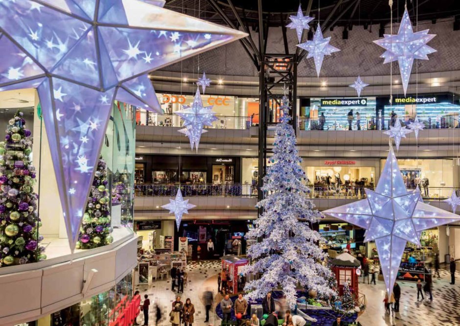 Украшение торговых центров на новый год